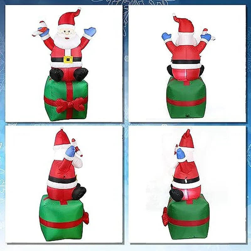 Santa Claus Stacking Gifts Christmas Decoration inflatable model Patio Props 1.8m Indoor and Outdoor Christmas Decoration Gifts