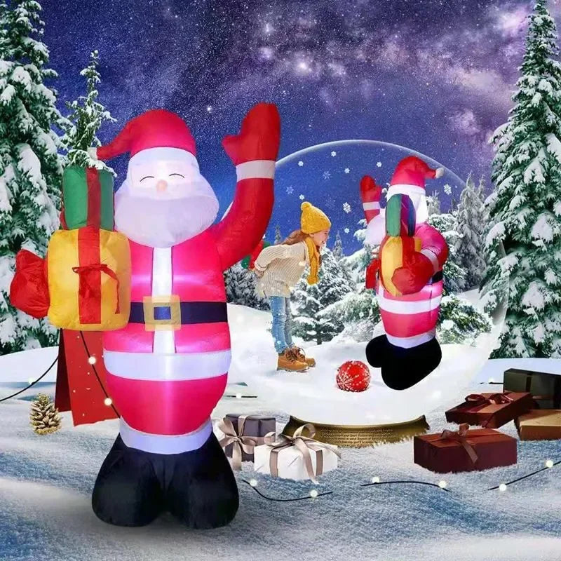 1.5m 5FT Inflatable Santa Claus, Inflatable Air Model, Christmas Decorations, Lighting Event Venue Layout Props, Garden Festival