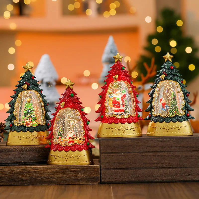 Christmas Light-Emitting Candle Light Creative Small Wind Light Night Light Decoration Christmas Children's Gift Window Decorati