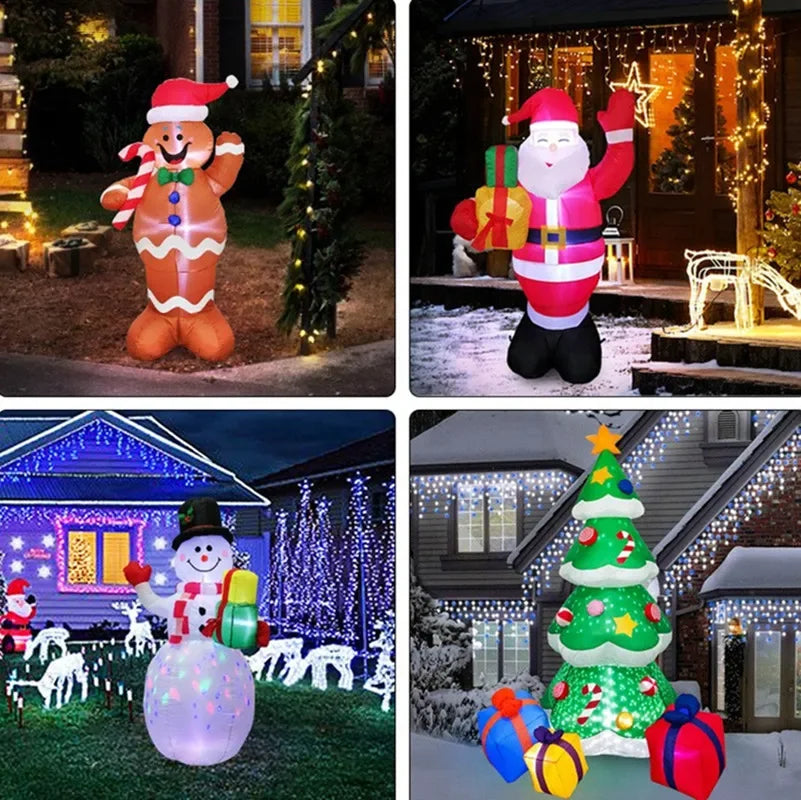 1.5m 5FT Inflatable Santa Claus, Inflatable Air Model, Christmas Decorations, Lighting Event Venue Layout Props, Garden Festival