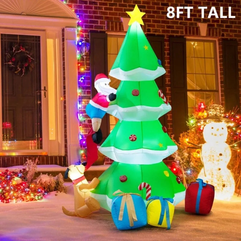 1.5m 5FT Inflatable Santa Claus, Inflatable Air Model, Christmas Decorations, Lighting Event Venue Layout Props, Garden Festival