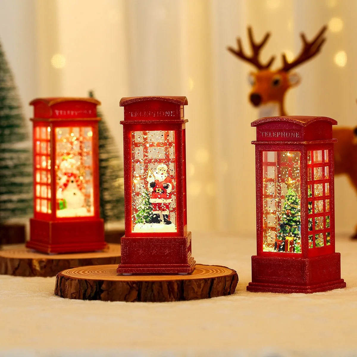 Christmas Light-Emitting Candle Light Creative Small Wind Light Night Light Decoration Christmas Children's Gift Window Decorati