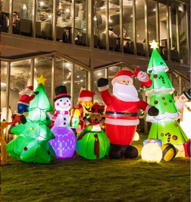 1.5m 5FT Inflatable Santa Claus, Inflatable Air Model, Christmas Decorations, Lighting Event Venue Layout Props, Garden Festival