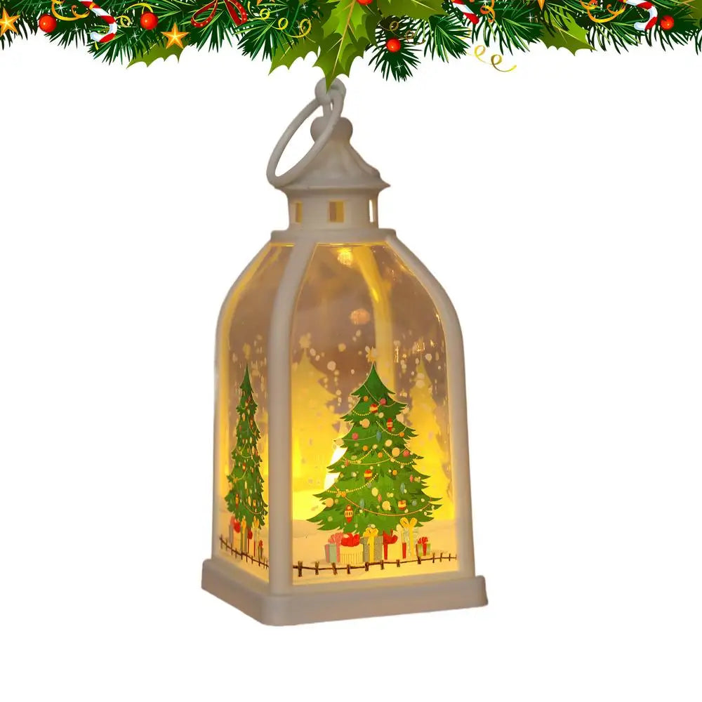 Christmas Night Light Lighted Tabletop Christmas Decoration Battery Operated LED Candle Light For Holiday Centerpieces Table