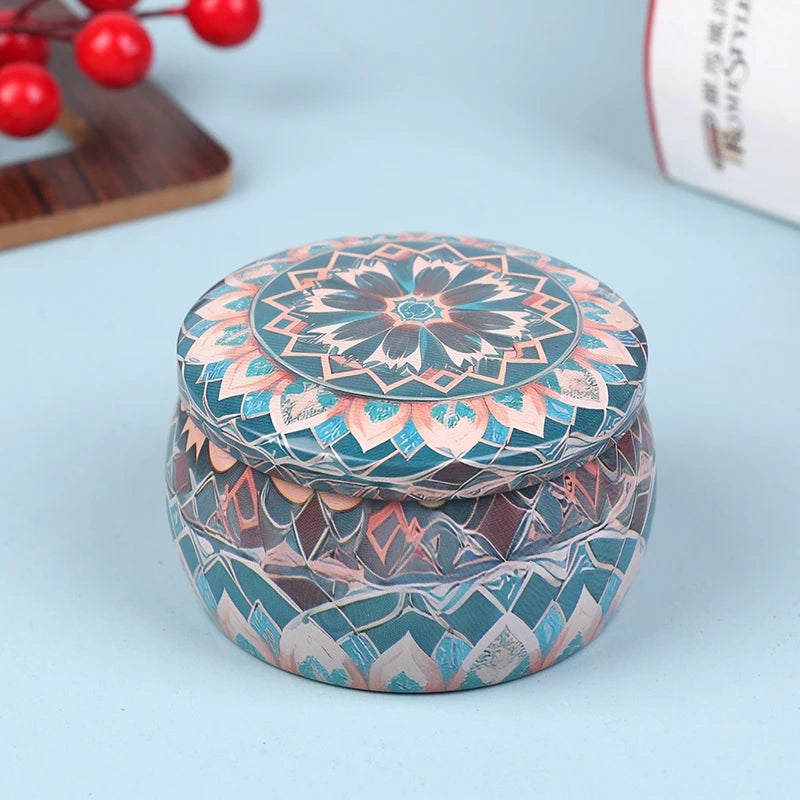 Vintage Candle Tin Can Candy Cookie Storage Box Dry Spice Storage Jar Suitable DIY Candle Cosmetic Ointment Making Christmas