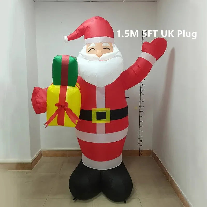 1.5m 5FT Inflatable Santa Claus, Inflatable Air Model, Christmas Decorations, Lighting Event Venue Layout Props, Garden Festival