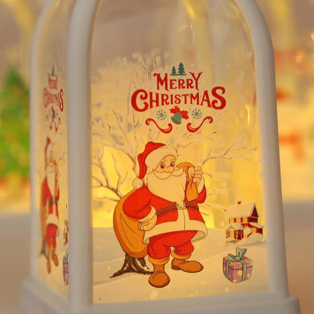 Christmas Lantern Decorative Holiday Tabletop Christmas Decoration Battery Operated LED Candle Light For Holiday Centerpieces