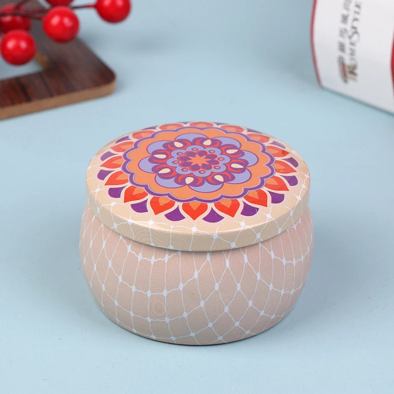 Vintage Candle Tin Can Candy Cookie Storage Box Dry Spice Storage Jar Suitable DIY Candle Cosmetic Ointment Making Christmas