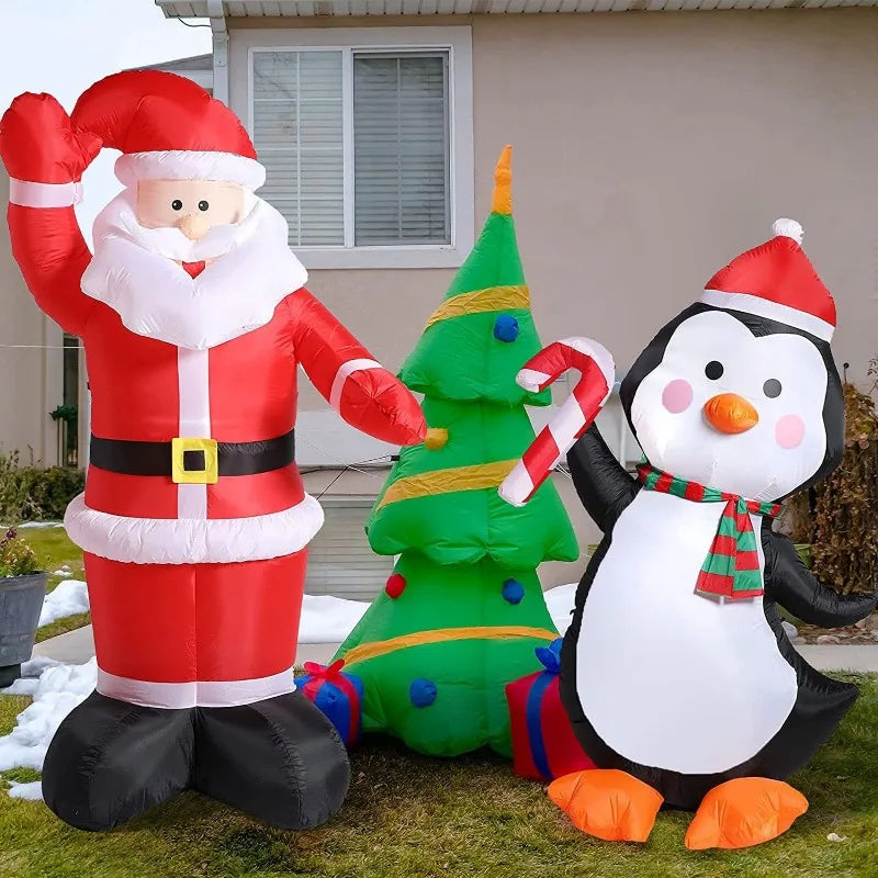 1.5m 5FT Inflatable Santa Claus, Inflatable Air Model, Christmas Decorations, Lighting Event Venue Layout Props, Garden Festival