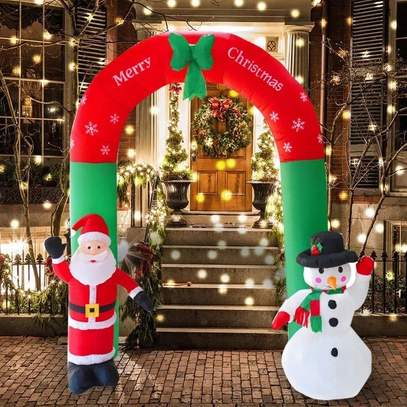 Christmas yard decoration venue decoration props inflatable Christmas arch Santa Claus snowman inflatable air model