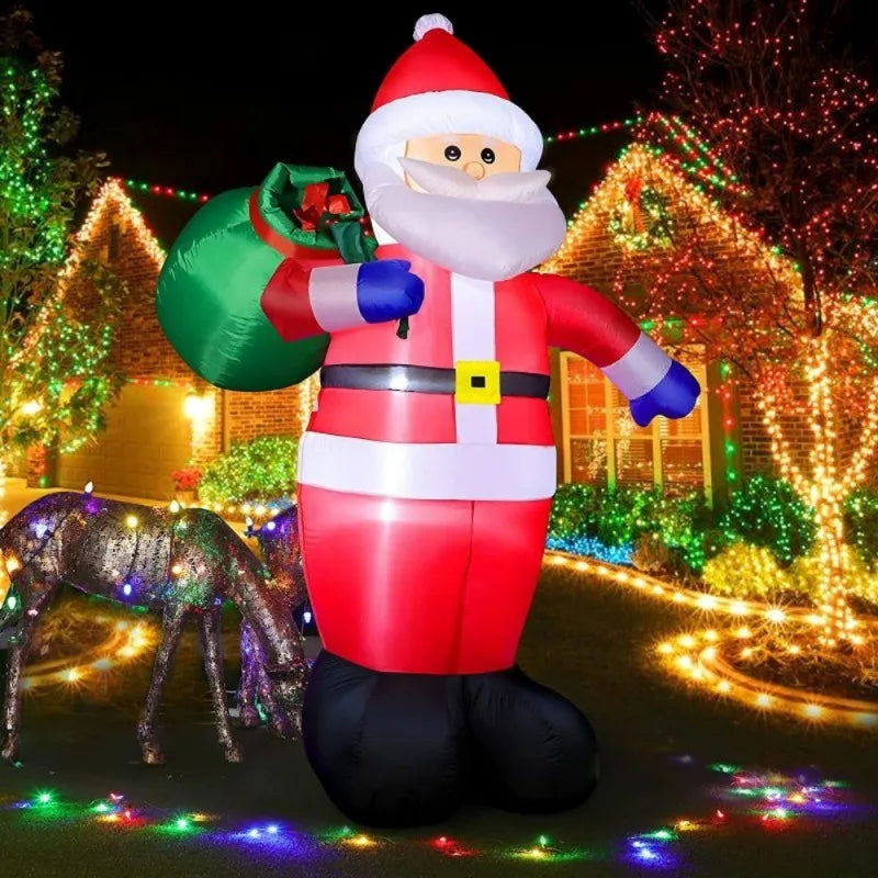 1.5m 5FT Inflatable Santa Claus, Inflatable Air Model, Christmas Decorations, Lighting Event Venue Layout Props, Garden Festival