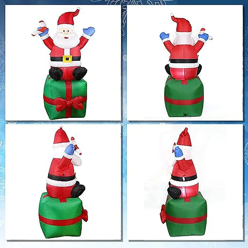 Santa Claus Stacking Gifts Christmas Decoration inflatable model Patio Props 1.8m Indoor and Outdoor Christmas Decoration Gifts