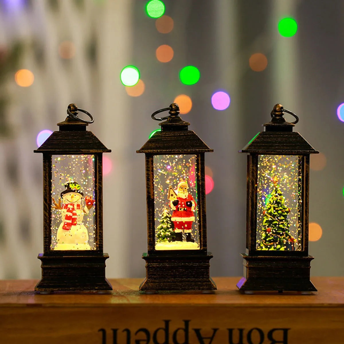 Christmas Light-Emitting Candle Light Creative Small Wind Light Night Light Decoration Christmas Children's Gift Window Decorati