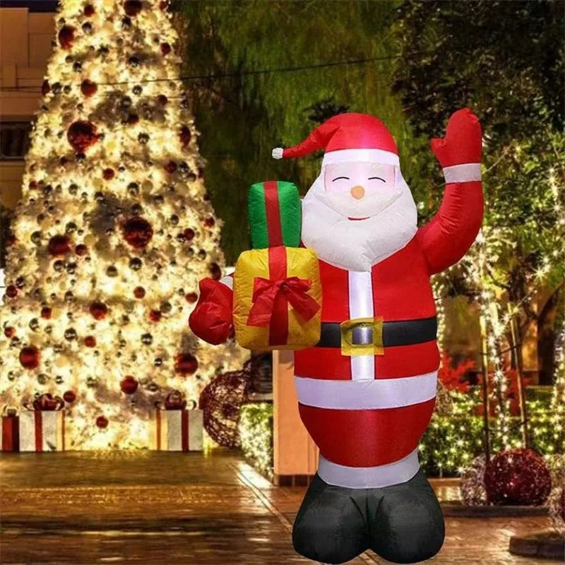 1.5m 5FT Inflatable Santa Claus, Inflatable Air Model, Christmas Decorations, Lighting Event Venue Layout Props, Garden Festival