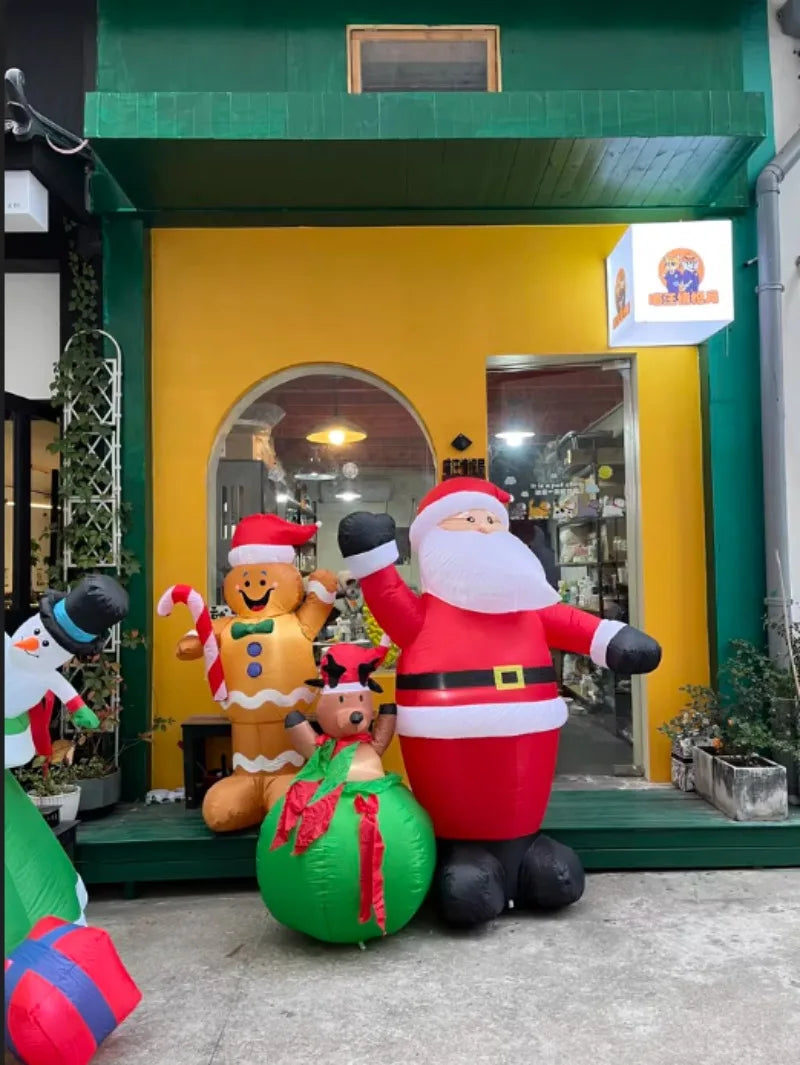 1.5m 5FT Inflatable Santa Claus, Inflatable Air Model, Christmas Decorations, Lighting Event Venue Layout Props, Garden Festival