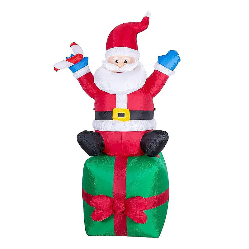 Santa Claus Stacking Gifts Christmas Decoration inflatable model Patio Props 1.8m Indoor and Outdoor Christmas Decoration Gifts